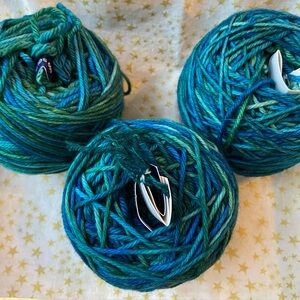 NWT (3) Cakes Malabrigo Rios “Solis” 100% Merino Wool, Worsted Wt.  Yarn. Peru.